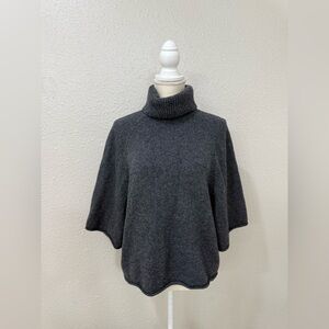 Harper Lane Wool Cashmere Turtleneck Sweater Poncho Size M-L
